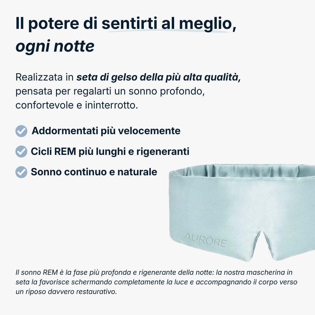 Deep Sleep Mask - Mascherina per dormire in Seta di Gelso