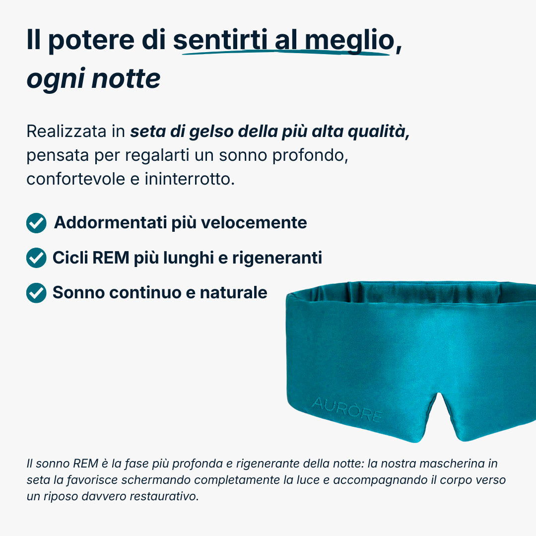 Deep Sleep Mask - Mascherina per dormire in Seta di Gelso
