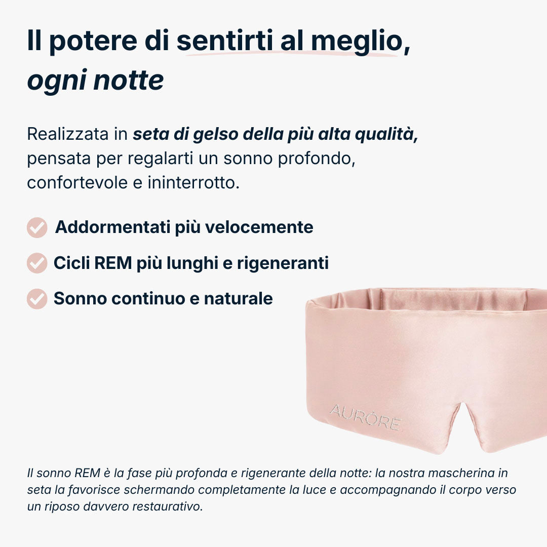 Deep Sleep Mask - Mascherina per dormire in Seta di Gelso