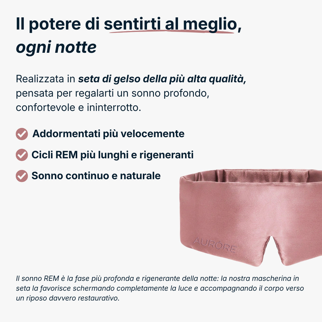 Deep Sleep Mask - Mascherina per dormire in Seta di Gelso